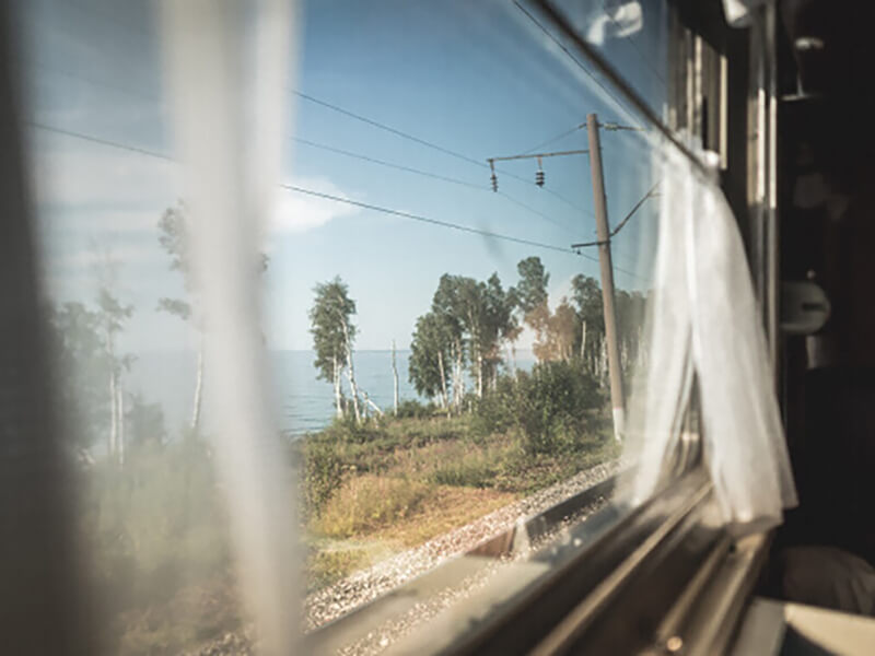Пейзаж из окна поезда